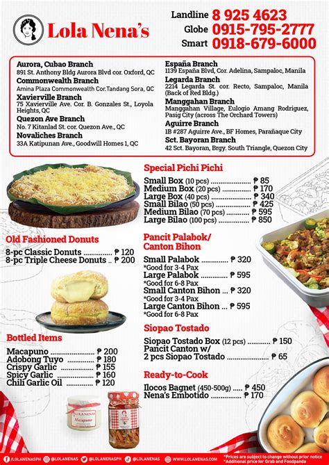 Lola Nena’s Updated Menu + Branches (With A Review Of The Triple Ch.